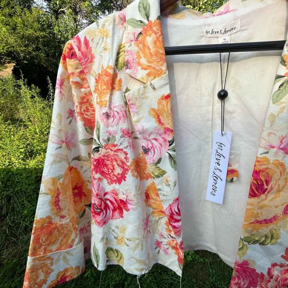 SALE: For Love & Lemons Julep Linen-Blend Blazer - Picture 10 of 10